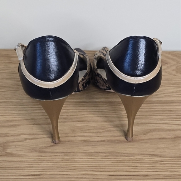 Comme il Faut Women’s Black Tan Leather Argentine Tango Dance Heels Size 11 - Picture 6 of 9